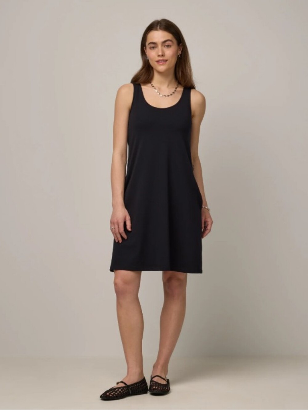 Wool& Black Wool Dress Tank Sleeveless Large - Picture 6 of 7